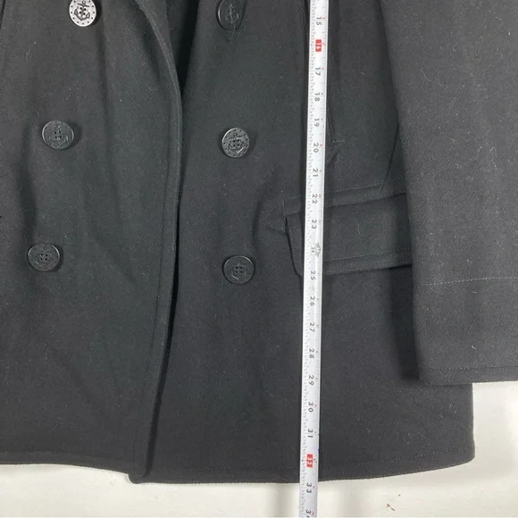 Polo by Ralph Lauren Classic Black Pea Coat Double Breasted XL - Picture 13 of 16